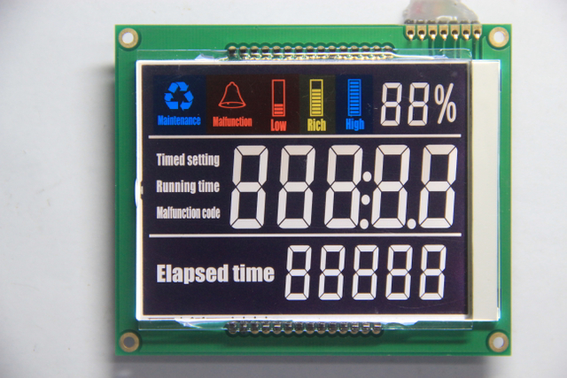 Round Monochrome LCD Display for Automotive